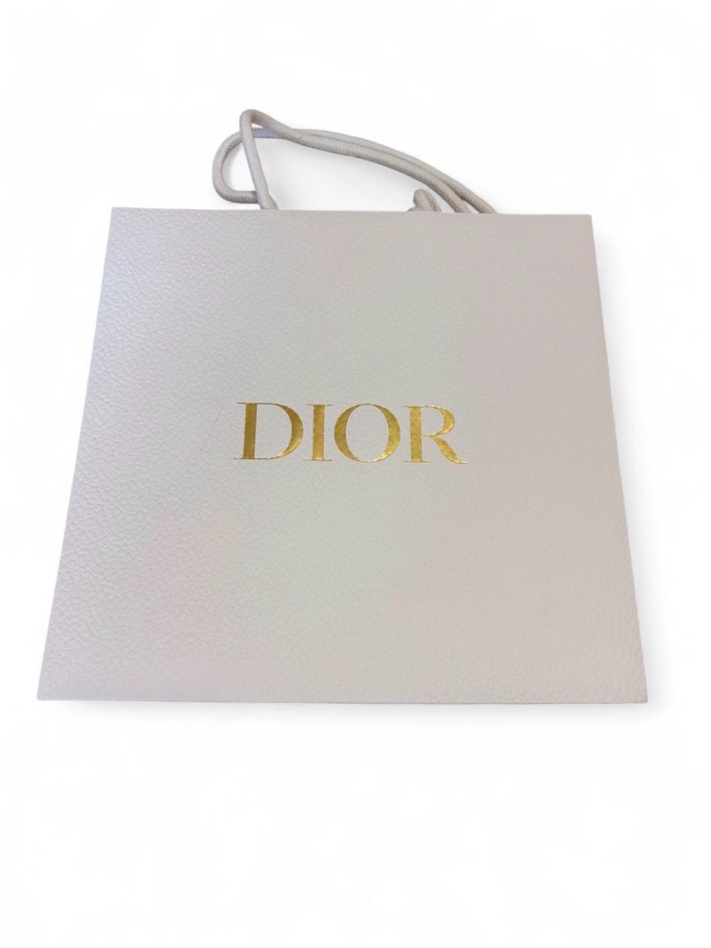 Dior White Paper Gift Bag with Gold Logo